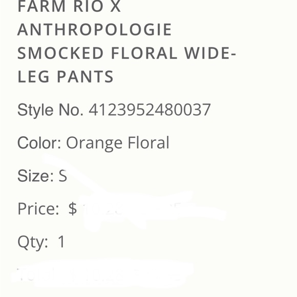 FARM RIO X ANTHROPOLOGIE SMOCKED FLORAL WIDE-LEG PANTS - Picture 2 of 2